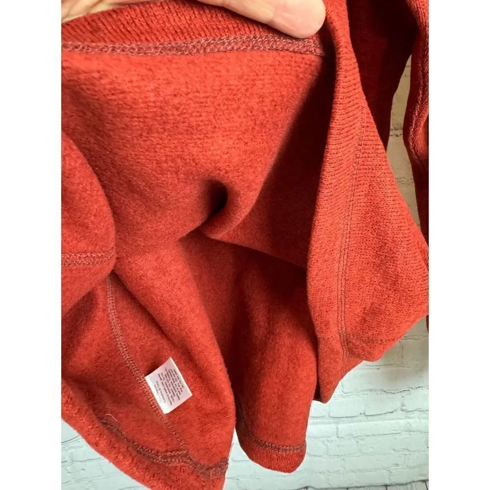 EDDIE BAUER brown terracotta 1/2 zip knit men's sweater pullover XL NWOT